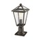 Z-Lite Talbot 1 Light Outdoor Pier Mounted Fixture, Oil Rubbed Bronze And Seedy 579PHMR-533PM-ORB - alternate 3